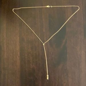 Seed Lariat Gold Necklace